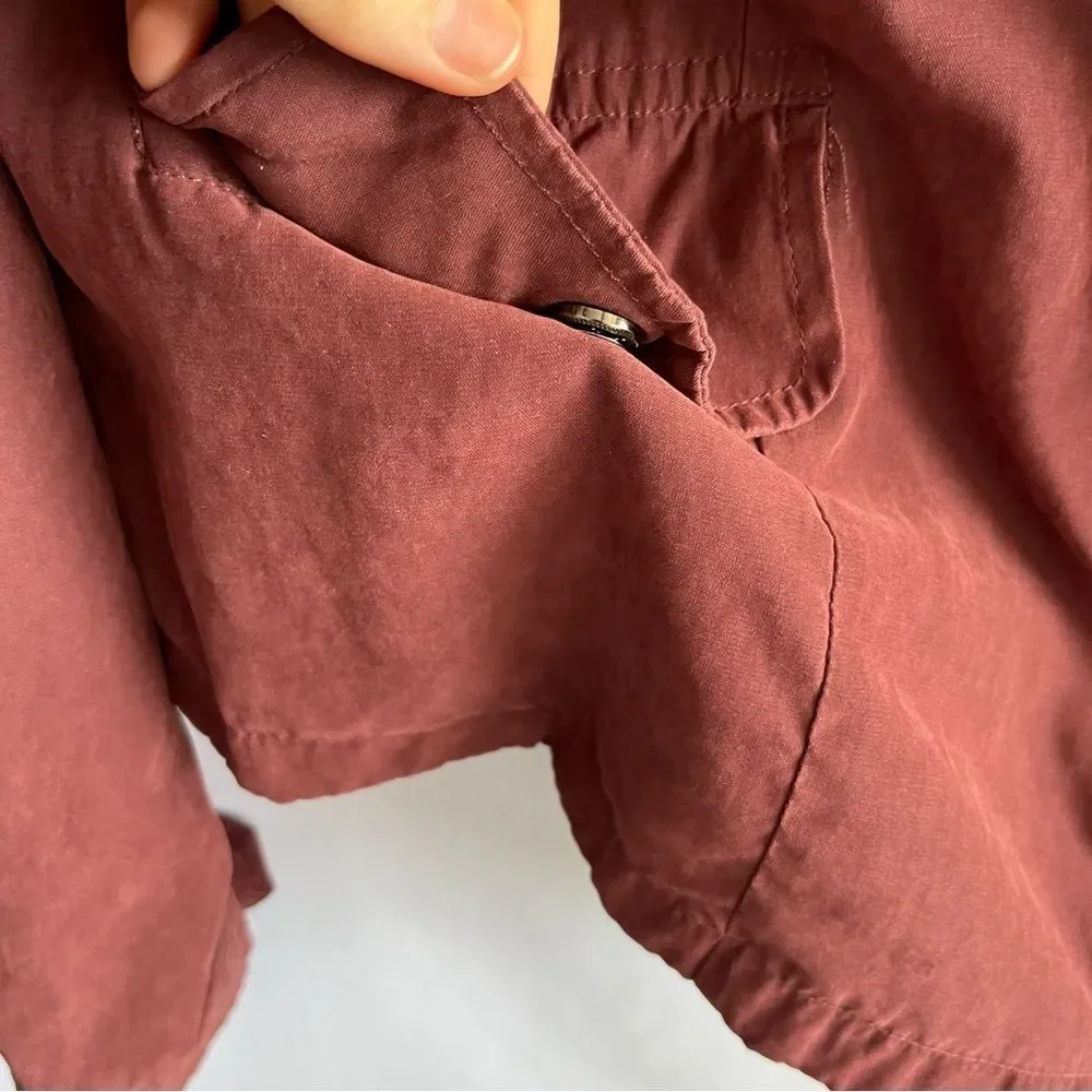 Pacsun LA Hearts Maroon Lightweight Utility Jacket